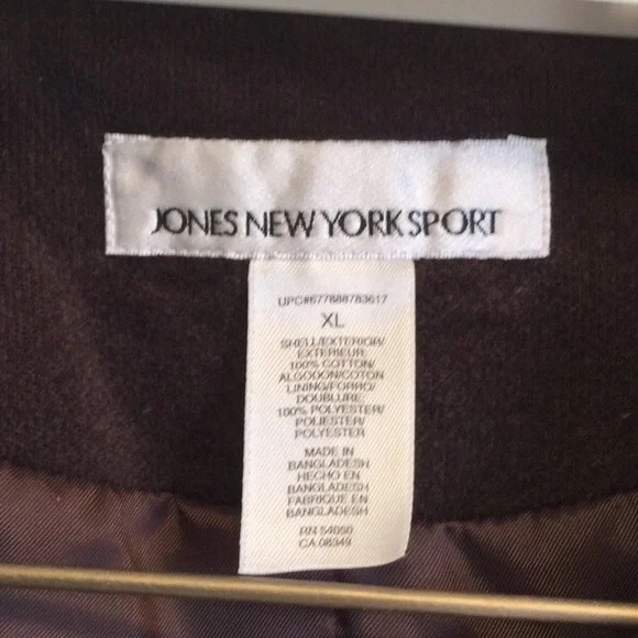 Jones New York Sport Blazer Jacket, dark brown, XL - Picture 2 of 6